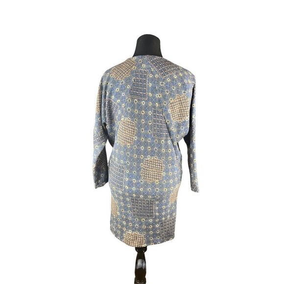 Zara basic oversized printed long sleeve mini dress small funky print - Picture 3 of 5